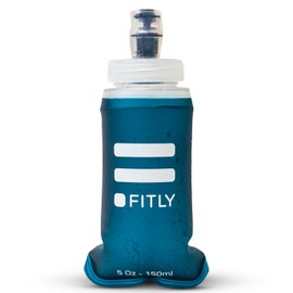 FITLY Flask 150 ml Petrol Blue - Ideal for Running, Hiking, Cycling - Running Water Bottle for Outdoor Sports - Sports Bottle Water Bottle Hiking - Water Bottle for Hydration Backpack