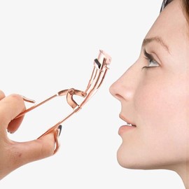 EIAKE 2PCS Eyelash Curler Kits with Eyebrow Brush Eyelashes Curling Applicator Extension Sets Eye Lash Curler Makeup Tools For Women (Eyelash Curler +Eyebrow Brush, Rose Golden)