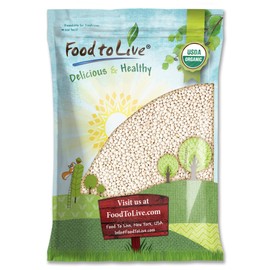 Food to Live Organic Navy Beans, 15 Pounds Non-GMO, Kosher, Vegan, Dried White, Bulk. High in Protein and Dietary Fiber