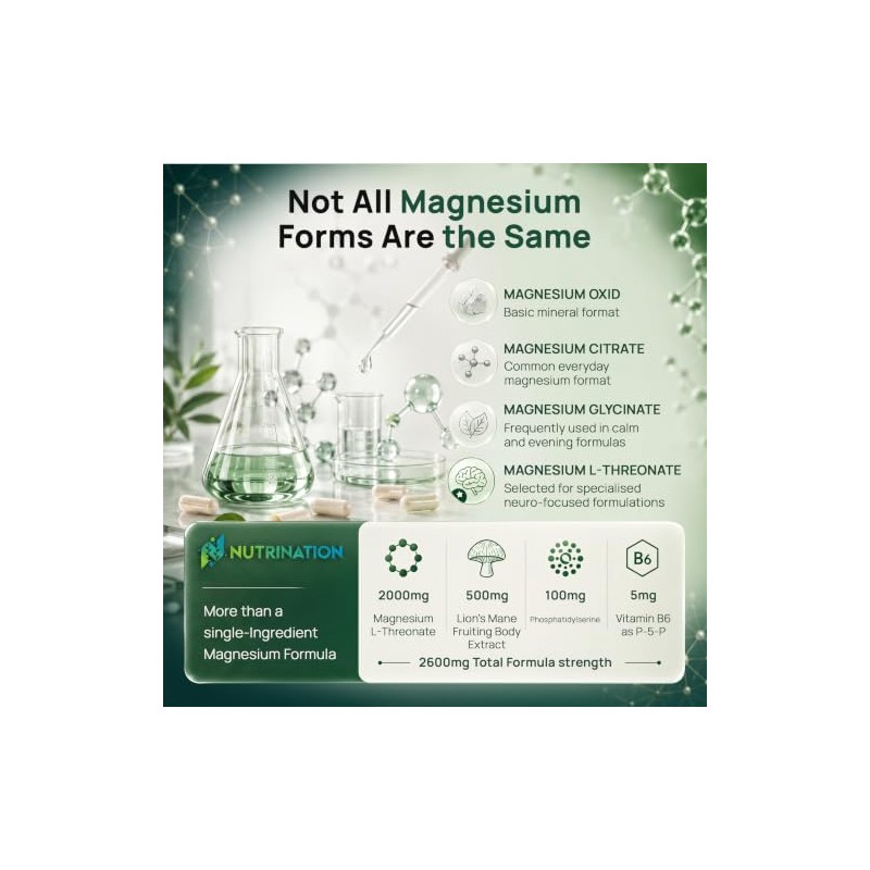 Magnesium L-Threonate Complex 2600mg | Neuro Formula with 2000mg Magnesium