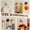 2 Pack Suction Cup Hooks for Shower Stainless Steel, Suction