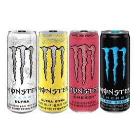 Monster Ultra + Citra + Pipe + Zero Sugar, 6 cans each (24 cans) (31250568) / 몬스터 울트라+시트라+파이프+제로슈거 6캔씩 24캔 (31250568)