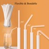 FOREVERIE 100 PCS Clear Plastic Straws Individually Wrapped for Drinking,