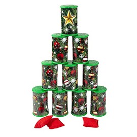 Christmas Can Toss Game