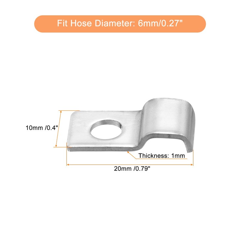 QUARKZMAN Pack of 20 Pipe Clamps Stainless Steel Fastening Clamp