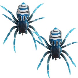 Soft Fishing Lures, Blue Spider Fishing Lure Soft Rubber Bass Baits for Pike Trout Walleye (Pack of 2)