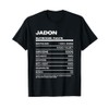 Jadon Nutrition Facts Name Funny T-Shirt