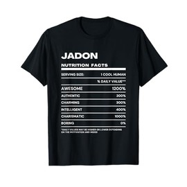 Jadon Nutrition Facts Name Funny T-Shirt