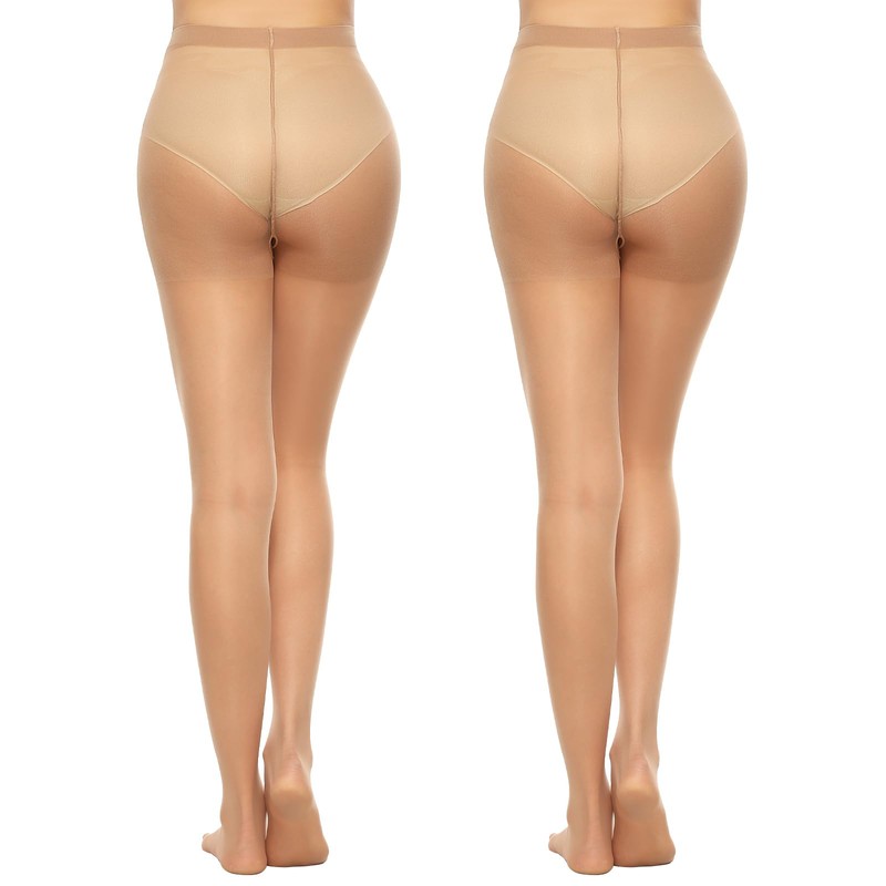 MANZI 6 Pairs 20D Women's Sheer Tights Ultra Thin High