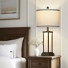 luxeflow 27in Tall Farmhouse Table Lamp with USB C+A &