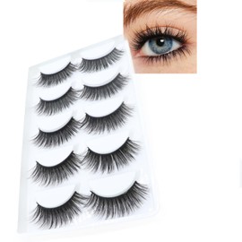 AFBeauty Lashes False Eyelashes Wispy Lashes Fluffy Eye Lashes Natural Look Manga Lashes Anime Lashes 5D Volume 16mm Fake EyelashesFull Bouncy Volume & Curl Quality Synthetic Pack 5 Pairs
