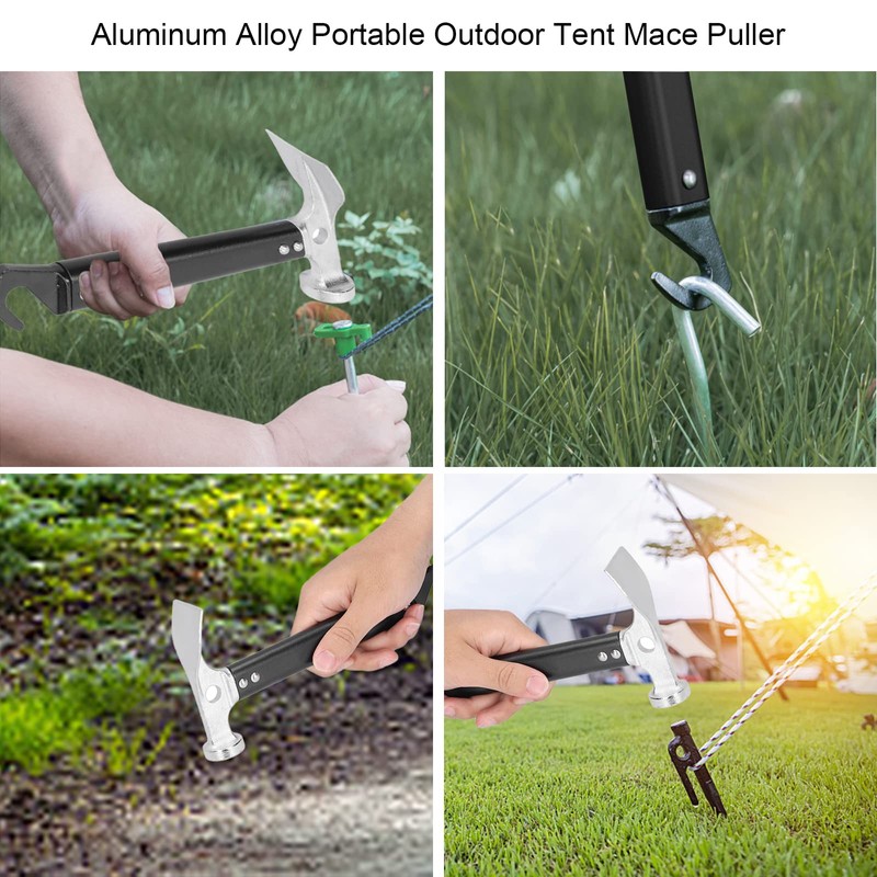 Camping Hammer, 22 cm Multifunctional Aluminium Alloy Mini Portable Outdoor