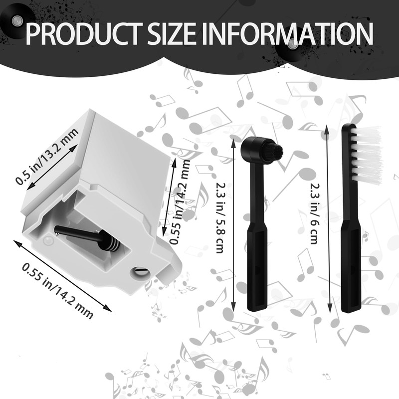 2+2Pack Record Player Needle Replacement for ATN3600L, Windspeed Turntable Stylus