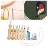 Punch Needle Set Wooden Handle Stainless Steel Ergonomic Easy Operation