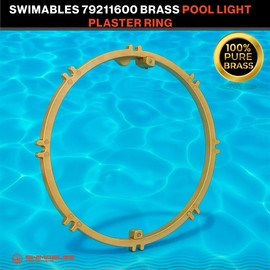 Swimables 79211600 Brass Pool Light Plaster Ring - Compatible with 10" Inground Pool Lights, Pentair Amerlite & IntelliBrite - Pool Light Ring Replacement for Concrete Niches & Gunite Installations