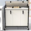 Laundry Sorter 3 Section, 60 Gal (230L) Laundry Hamper Cart