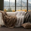 EVERGRACE Ultra Soft Luxury Fluffy Faux Rabbit Fur Throw Blanket,