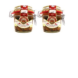 "Agostino Recca" Fillets of Anchovies Imported Italian Anchovies in Olive Oil with a Kick of Hot Pepper 2 Pack