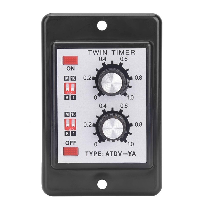 Twin Timer Relay, On Off Knob Control Time Switch Short