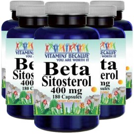 Vitamins because your worth it Beta Sitosterol 400mg 5X180 Capsules by Vitamins Because