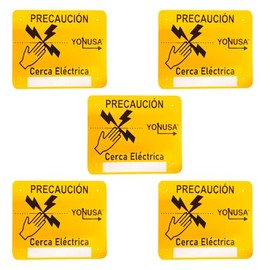 Kit 5 Letreros Alto Votaje Para Cercas Electrificadas