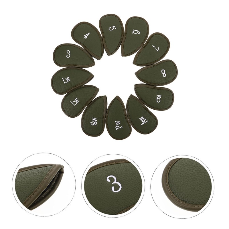 Gatuida 12pcs PU Leather Golf Club Head Covers Set for
