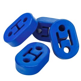 Exhaust Hangers Upgrade EPDM(More Durable than Rubber) Muffler Bushing Insulator Shock Absorbent Mount Bracket 2 Hole 12mm (73mm x 47mm x 21mm) Universal Fit - 4PCS (Blue)