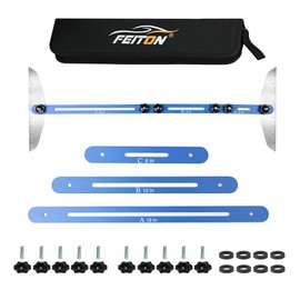 FEITON Stair Tread Template Tool with Portable Storage Bag, Stair Tread Shelf Layout Tool Set Measuring (Blue), S1, Blue+Bag