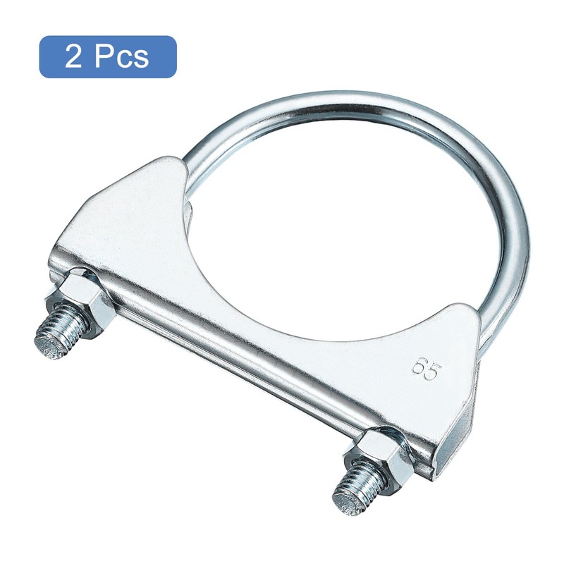 sourcing map sourcing map Muffler U-Bolt Clamps for 65mm(2-9/16") Diameter