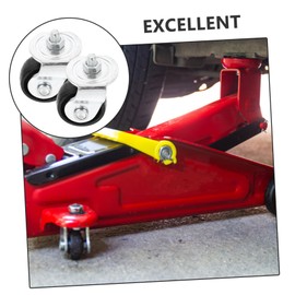 Mikinona 2 Pieces Heavy Duty Caster Wheels for Trolley Jack Replacement Wheels for Hydraulic Trolley Jack Tonnes Load Capacity Robust and Durable for Garages and Car Accessories