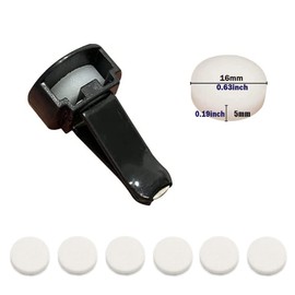 30Pcs Car Air Vent Clip Replacement Pads, 16mm Unscented Refill Tablets for Car Air Freshener Clips, Car Diffuser Refill Felt Pads Essential Oil Diffuser Cotton Pads