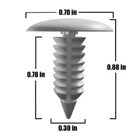 Lumpro 100 pcs Medium Multi-Gauge Strapping Rivets Nylon Fasteners 3/4'' Length for Repair Vinyl Straps Patio Chair Lawn Lounge with 1/4'' Holes (White)