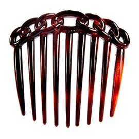 Caravan 9 Teeth Chain Like Design Tortoise Shell French Twist Comb, 1 Count