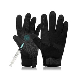 DEX FIT Puncture & Needle, A9 Cut Resistant Gloves NPG420 - Steel Layers, Firm Grip, PU Leather Patch, Touchscreen, Comfortable & Durable Work Gloves for Police, Airsoft; Black M 1 Pair