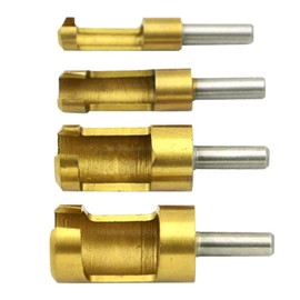 Wood Dowel Hole Cutter Bit Set, Dowel Dowel Cutter, Carpenter's Drill Bit Round Shank 4 Pieces