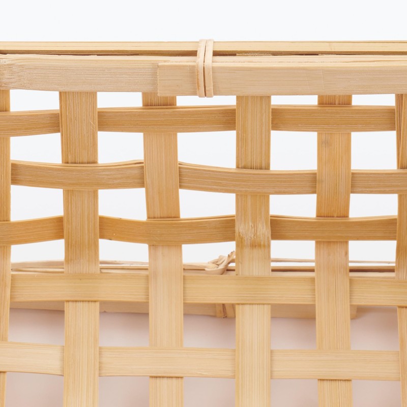 MUJI MDC77A2S Bamboo Woven Basket Natural, Approx. Width 8.3 x