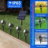 T-SUNUS Solar Garden Spotlight White Outdoor, 4-in-1 Solar Spot Lights