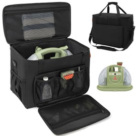 TORIBIO Large Storage Bag Carrying Bag for Bissell Little Green Machine 1400B, Organizer for Bissell Little Green with Extra Pockets for Accessories, Bag Only