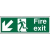 Seco Fire Exit - Arrow Pointing Down & Left, Man