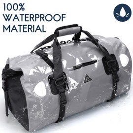 Haimont Waterproof Duffel Bag Roll-top Dry Duffel Bag with Quick-fixed Straps for Motorcycling, Rafting, Boating, SUP, Kayaking, Travel,50L