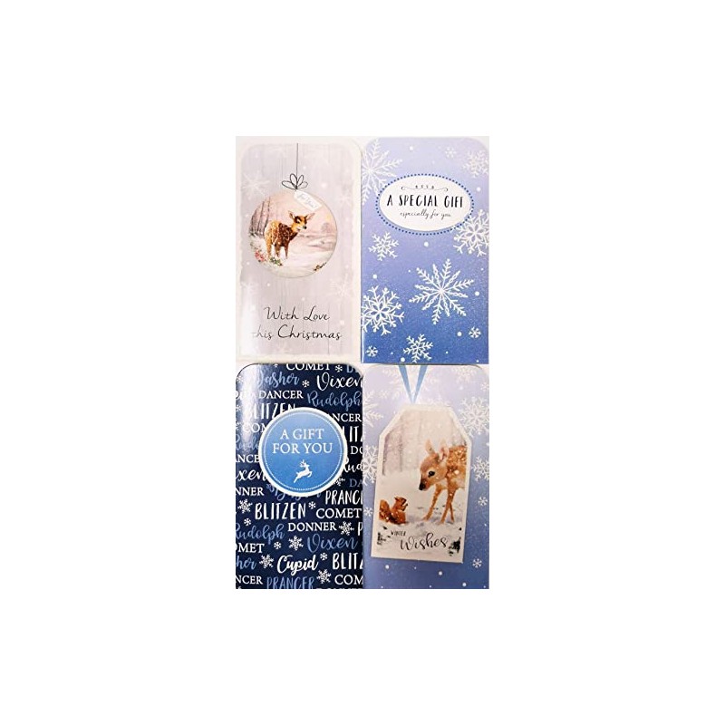 4 Assorted Handcrafted Money Wallets & Envelopes Winter Wonderland (8472)