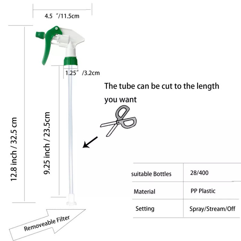 CarCarez 6 Pcs Heavy Duty Chemical Resistant Trigger Sprayer Spray