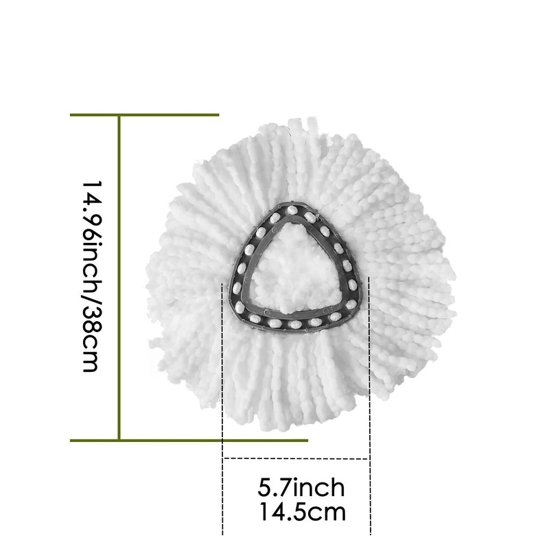 WANGCL Spin Mop Replacement Head for O-Cedar EasyWring RinseClean Microfibre