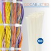 Gocableties Pack of 100 Cable Ties, White / Natural, 250