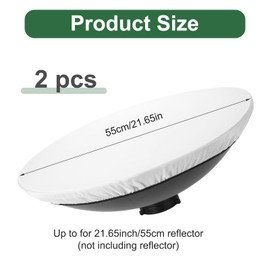 22 Inch/55 cm Beauty Dish Diffuser Sock, Soft White Lamp Shade Diffuser, Light Diffusers Cover for Studio Strobe Reflectors Ring Light Flash Standard Reflector Video Shooting(2 Pcs)