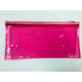 12 PCS LIGHT PINK Zipper Makeup Bag Pencil Pouch Travel Accessories Holder Clear