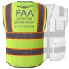 JKSafety 9 Pockets FAA Licenced Drone Pilot Hi-Vis Retro-Reflective Safety