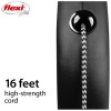 Flexi Fun Retractable Dog Leash - Black (10-16 ft) Suitable