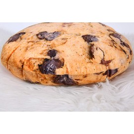 HYSEAS Round Throw Pillow 13.4 Inch Chocolate Cookie, 3D Digital Print Decorative Comfortable Soft Plush Funny Food Shaped Pillow Light Weight Seat Pad Cushion for Couch, Chair, Floor, Sofa