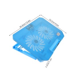 TEHAUX Adjustable Laptop Cooling Pad with Silent Fans Ergonomic Portable Stand for Gaming Notebooks Tablets Features USB Ports Height Settings for Travel Home Use